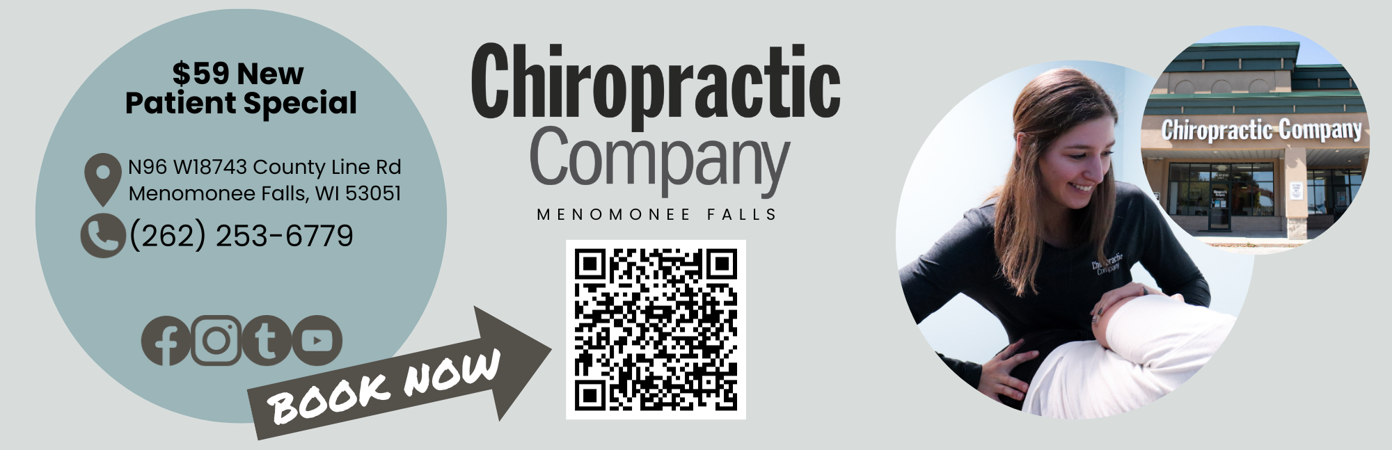 This is an ad for Chiropractic Company Menomonee Falls